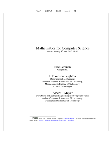 Mathematics for Computer Science (2017)