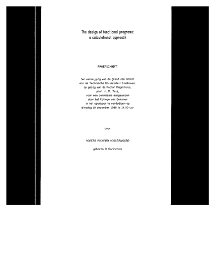 The Design of Functional Programs - A Calculational Approach