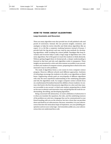 How to Think About Algorithms - Loop Invariants and Recursion