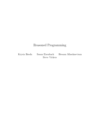 Reasoned Programming