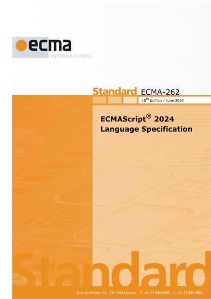 ECMAScript 2024 Language Specification 15th Edition