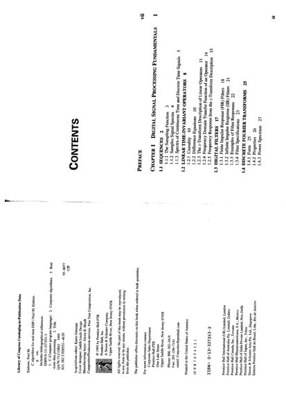 C Algorithms For Real Time Dsp 1995